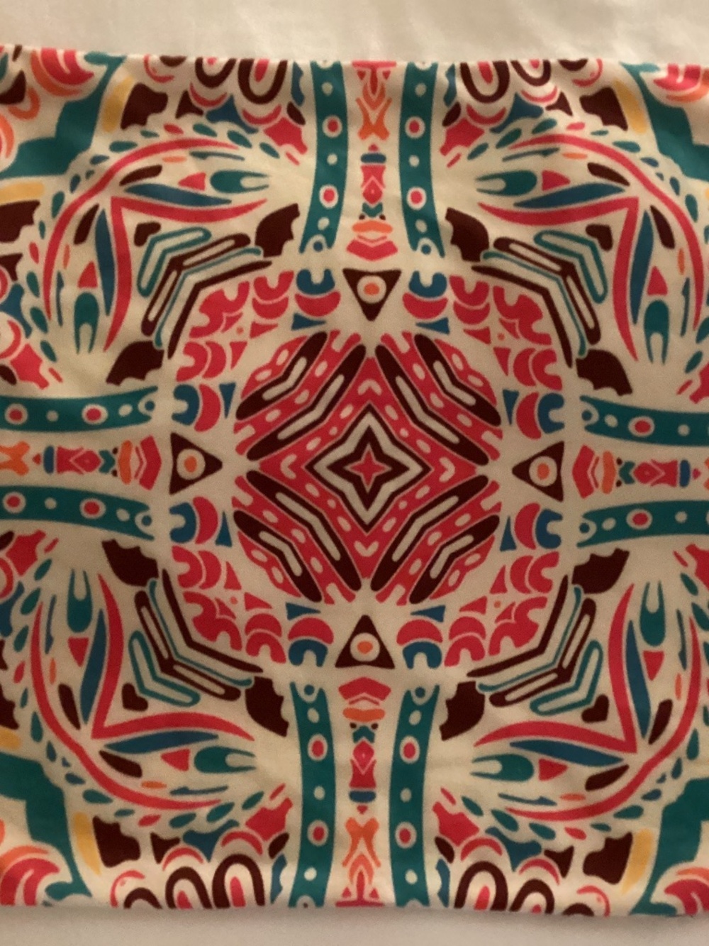 Pillow Throw Cushion Cover Boho Geometric Zip 16x16 Bright Pink Blue Turquoise